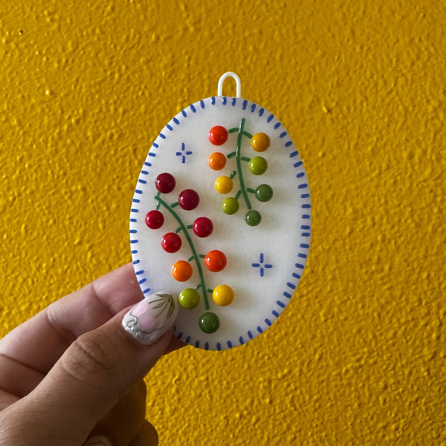 Blue Cherry Tomato Vine Cutie Plaque