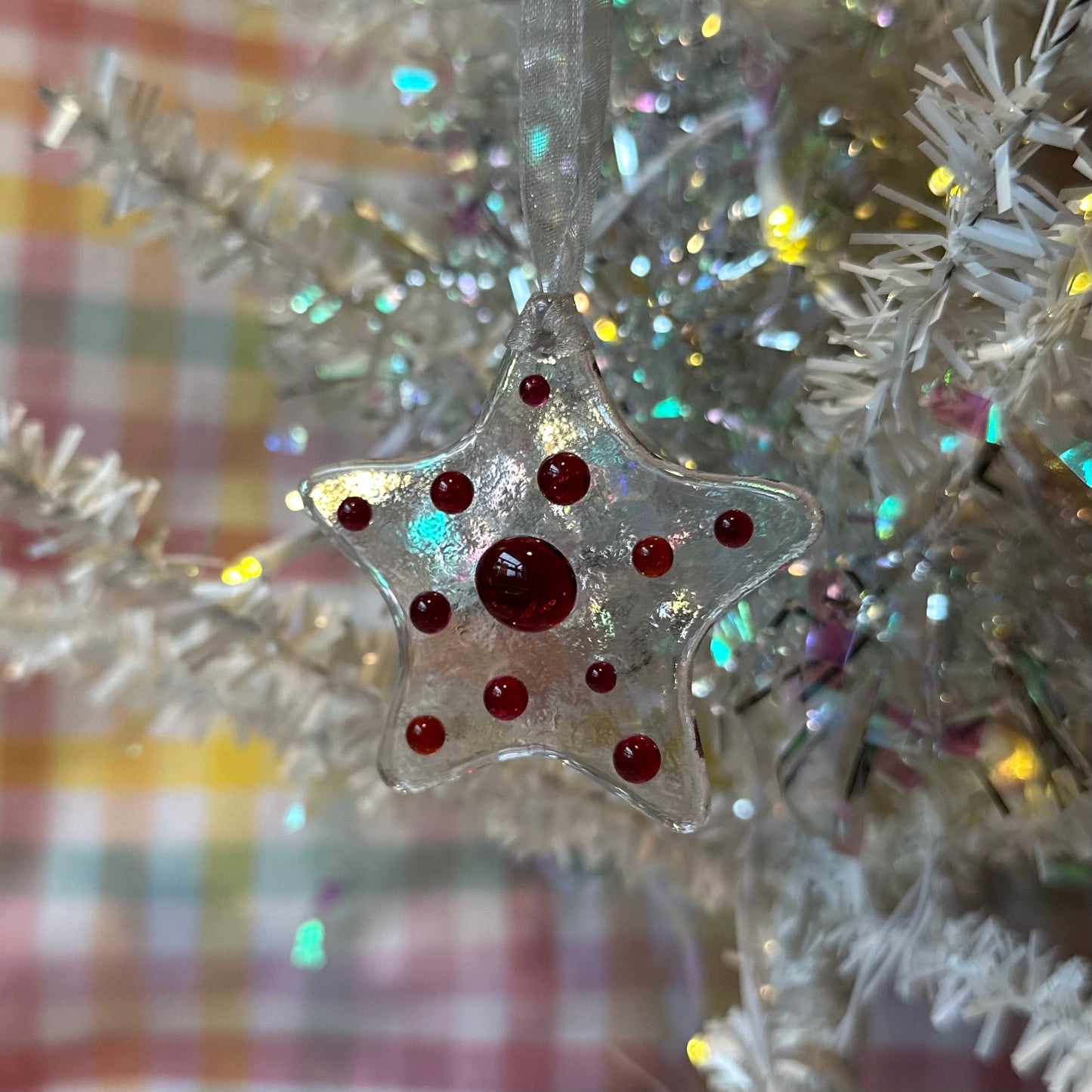 Red Dot Star Ornament