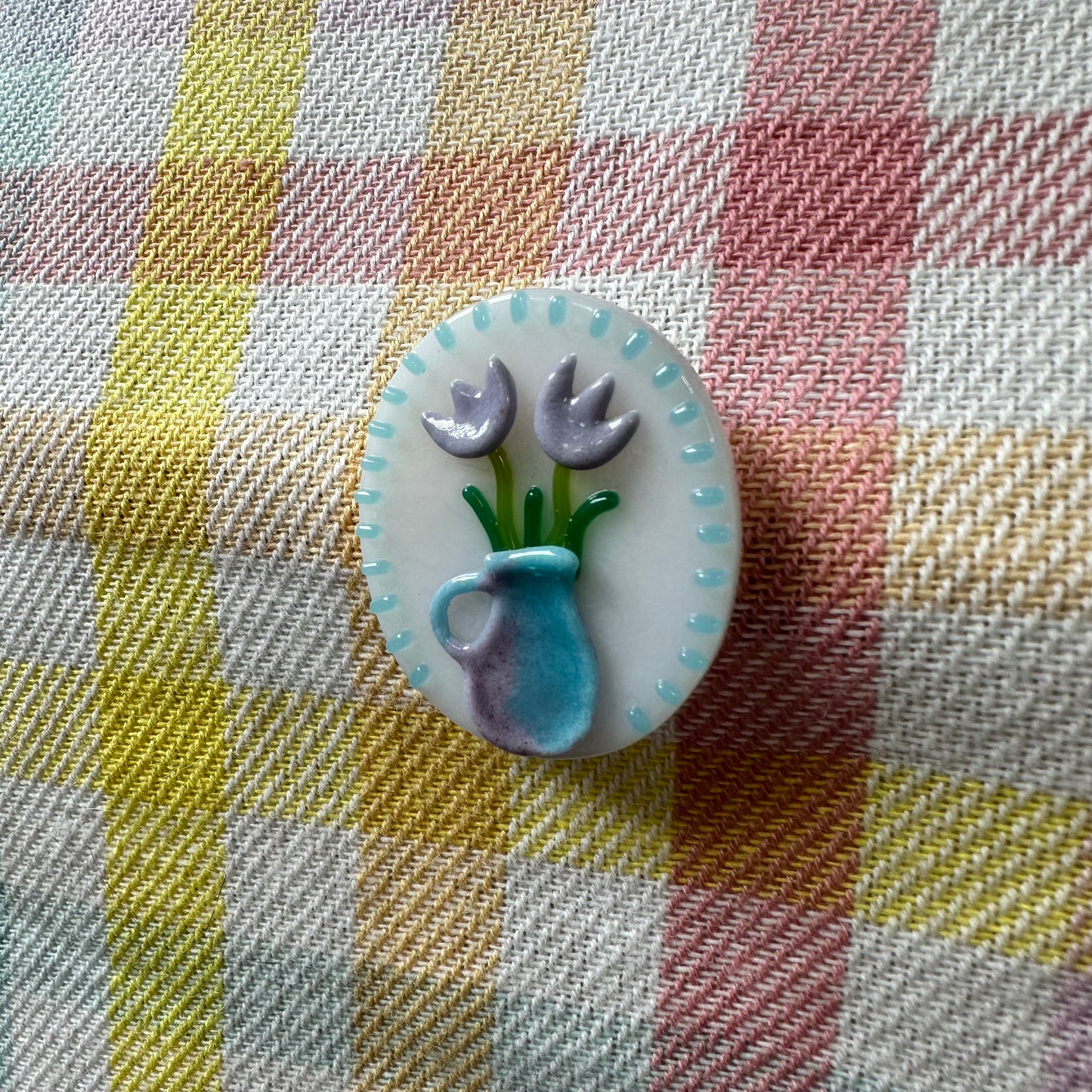 Lavender Tulips in Vase Cutie