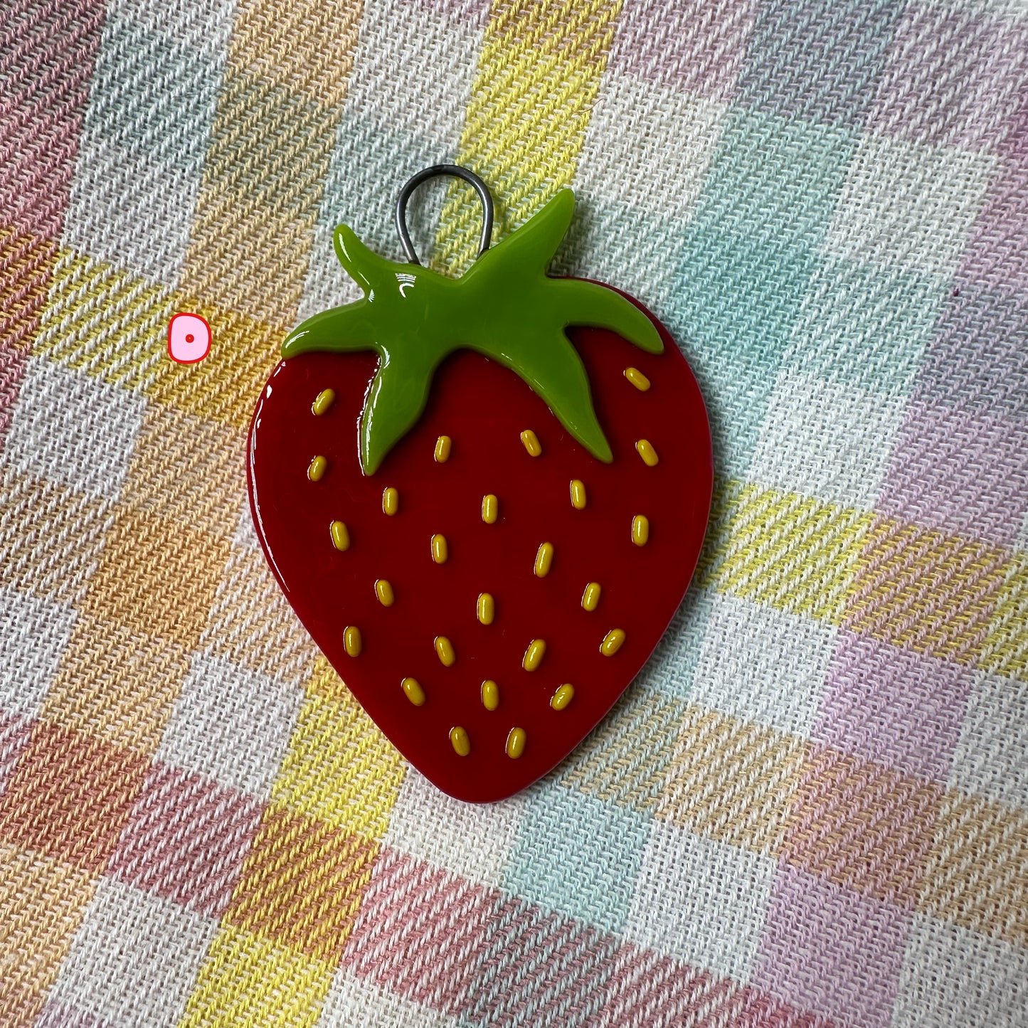 Fused Strawberry Ornament