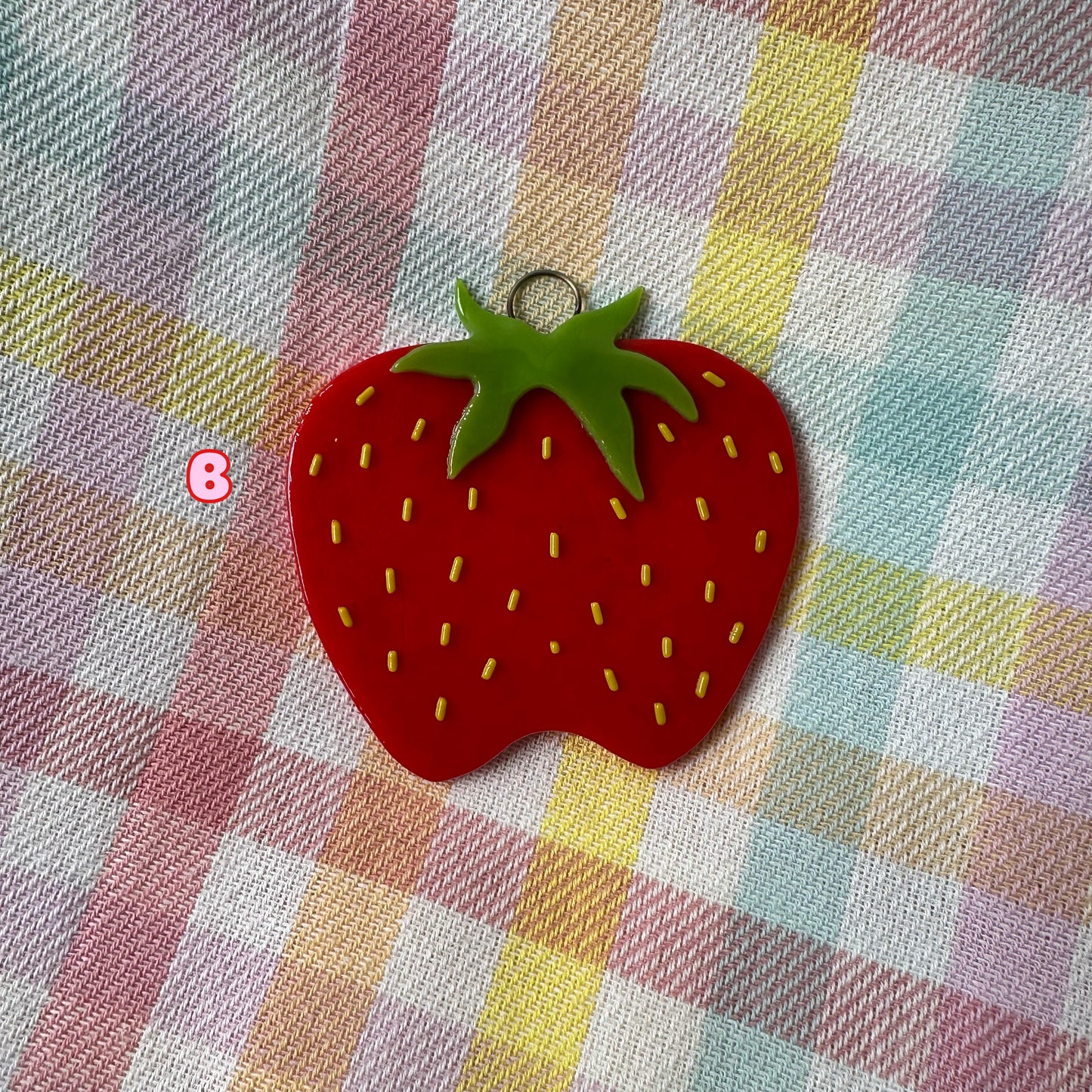 Fused Ugly Strawberry Ornament