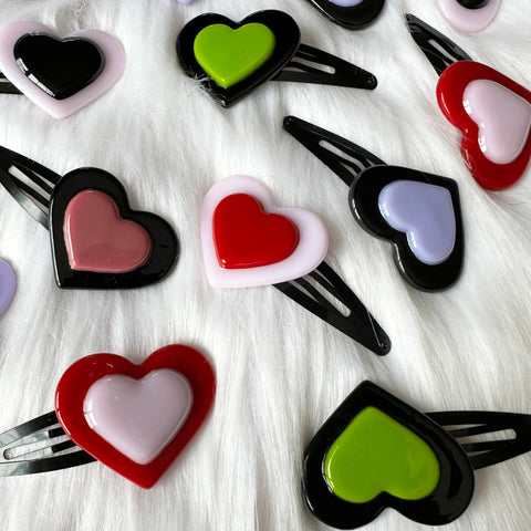 Heart Hair Clips