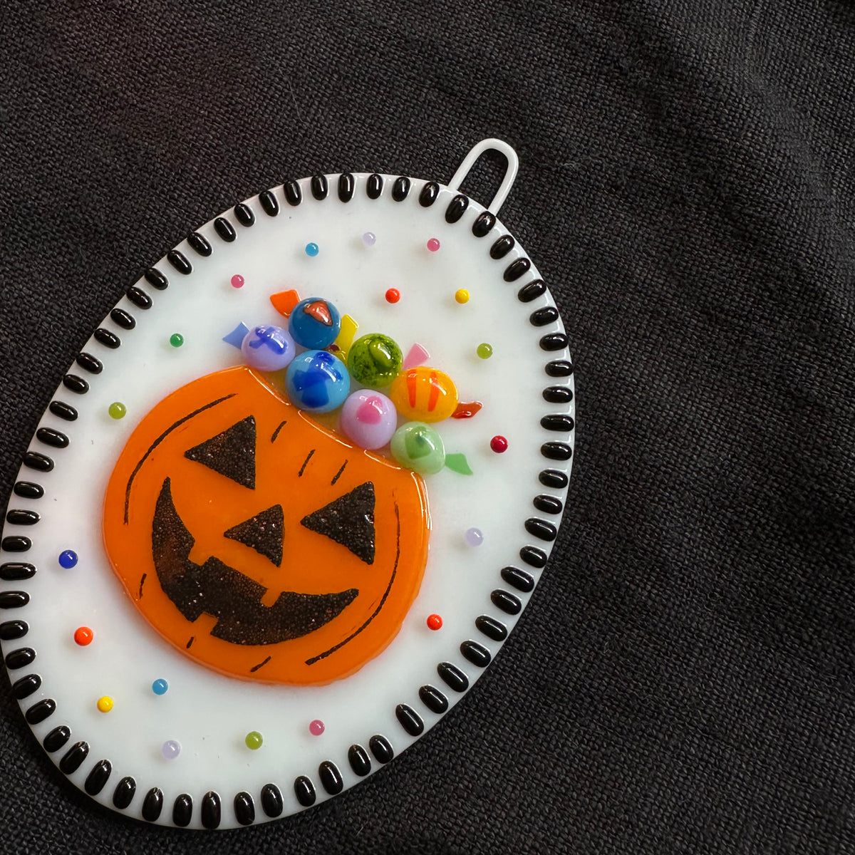 Candy Pumpkin Wall Plaque