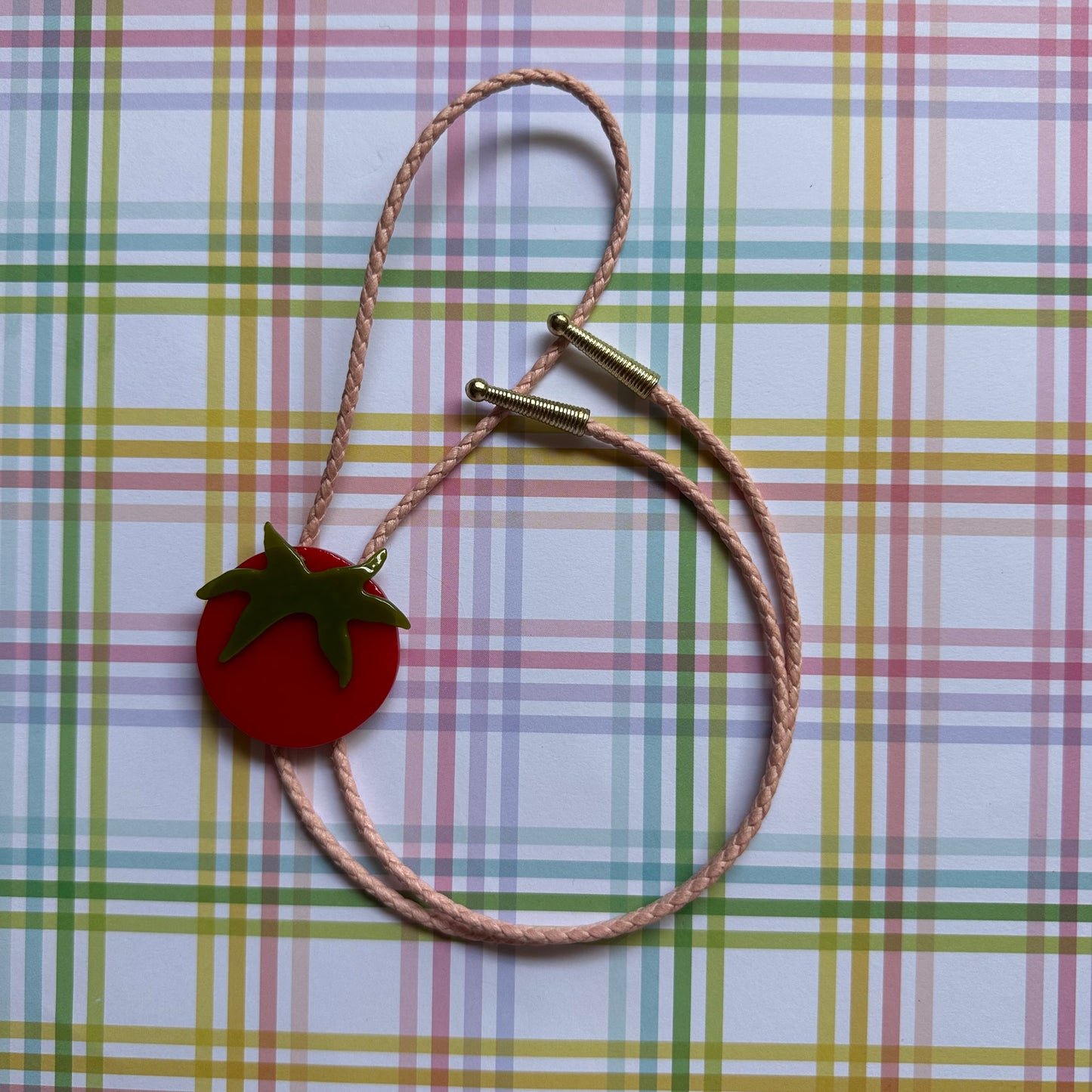 Large Red Cherry Tomato Bolo Tie