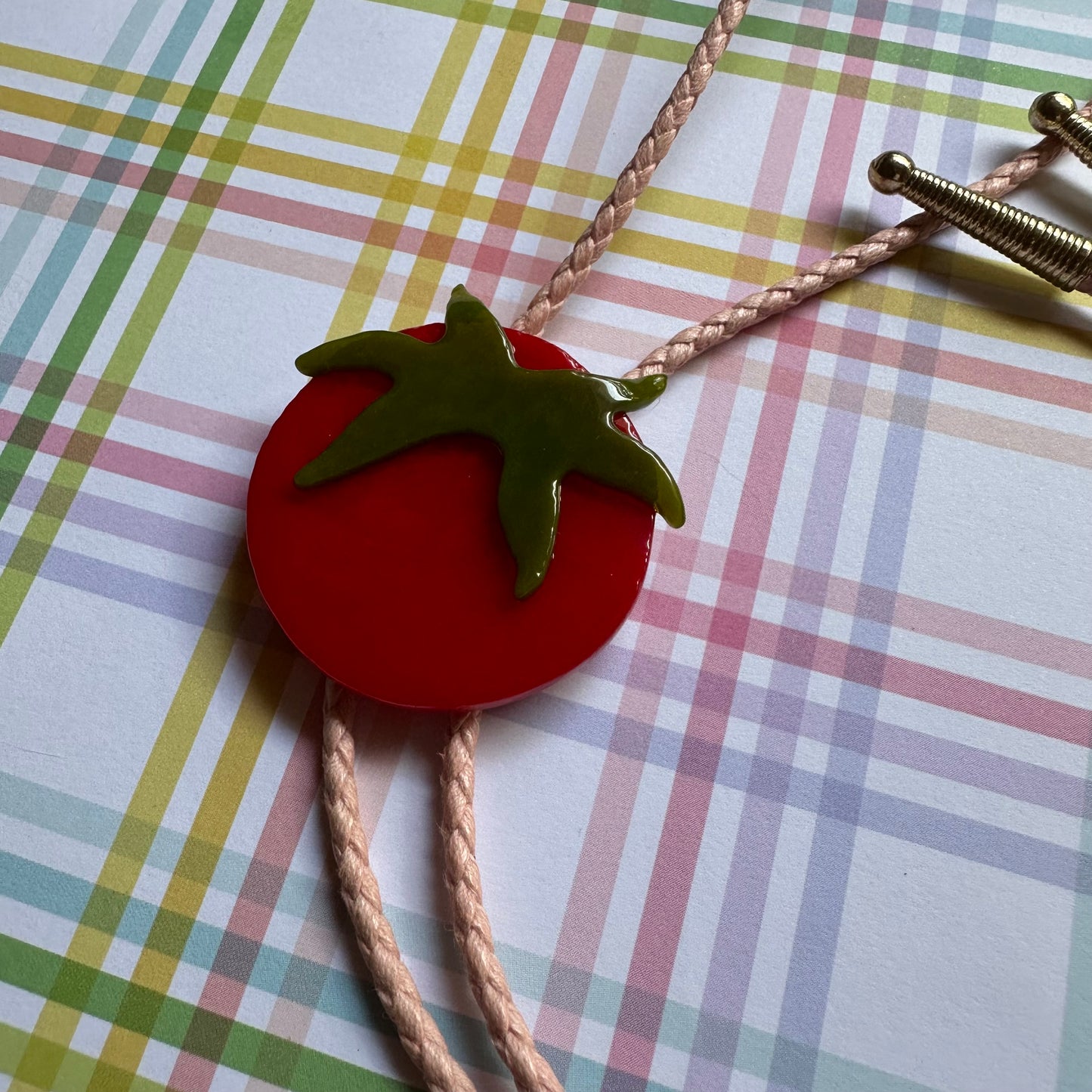 Large Red Cherry Tomato Bolo Tie