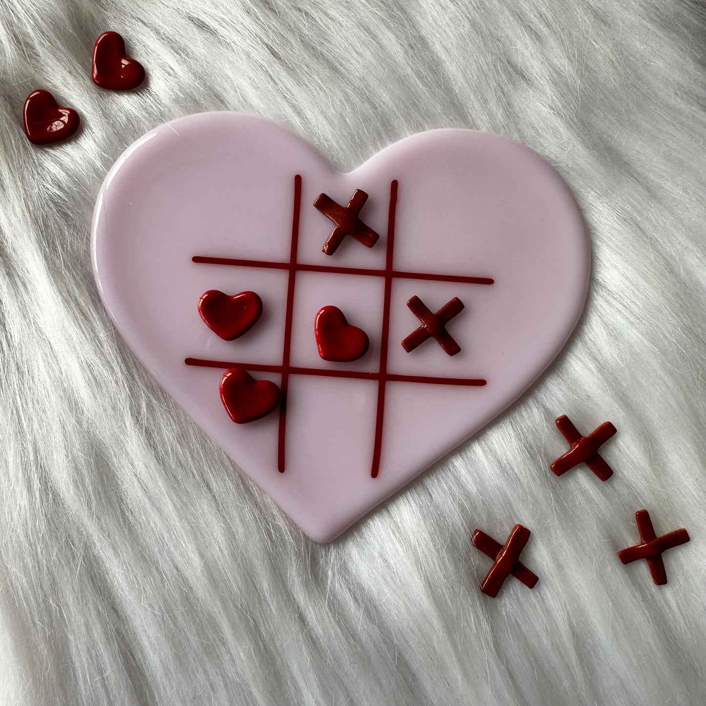 Fused Heart Tic-Tac-Toe Board