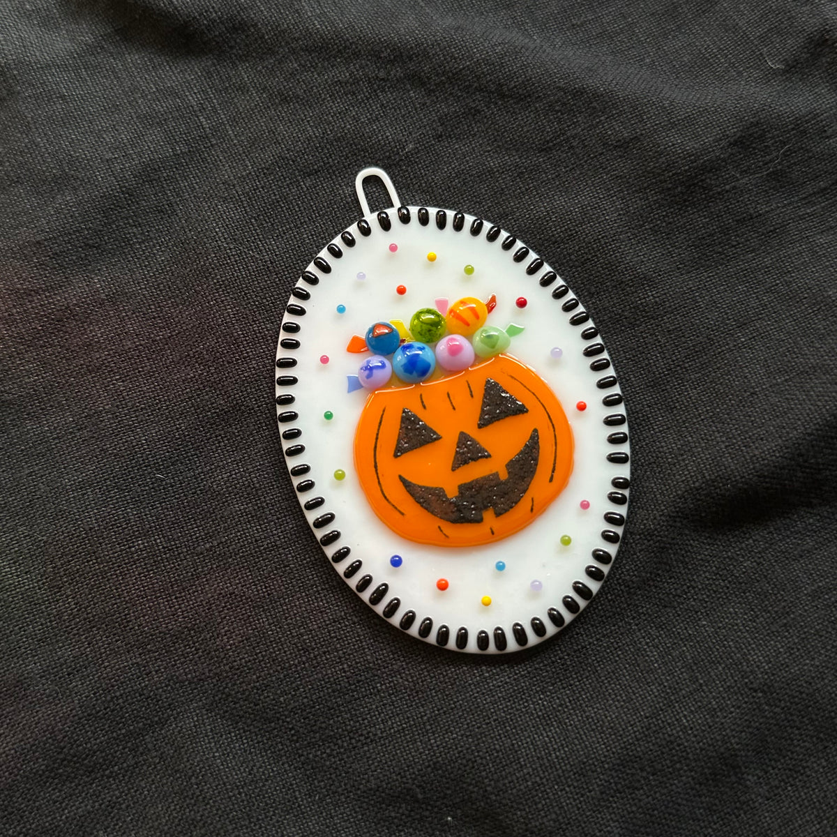 Candy Pumpkin Wall Plaque