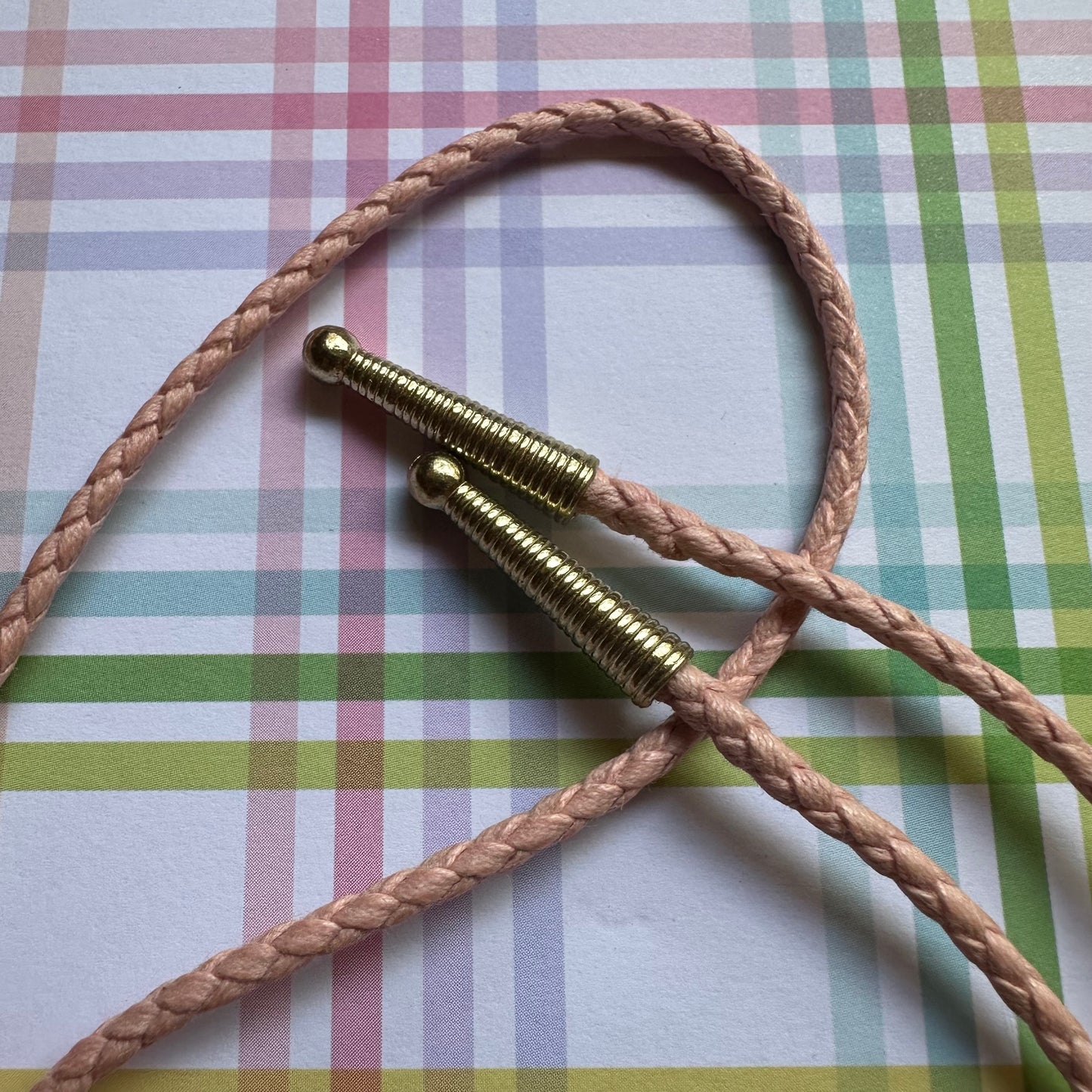 Large Red Cherry Tomato Bolo Tie w/ Pink Bolo Cord