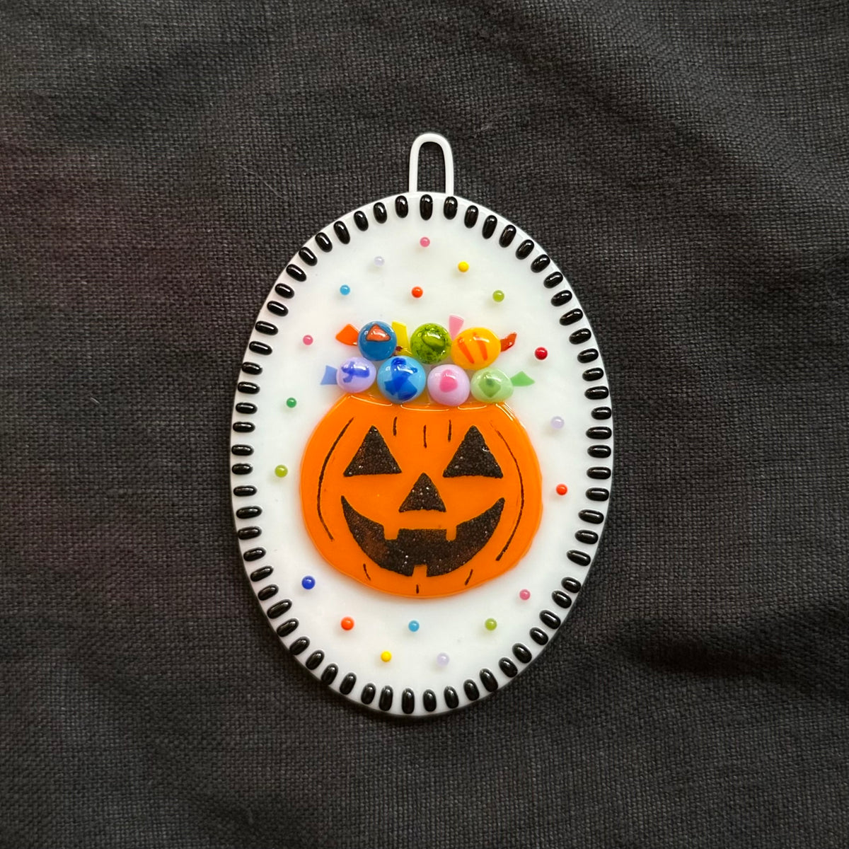 Candy Pumpkin Wall Plaque
