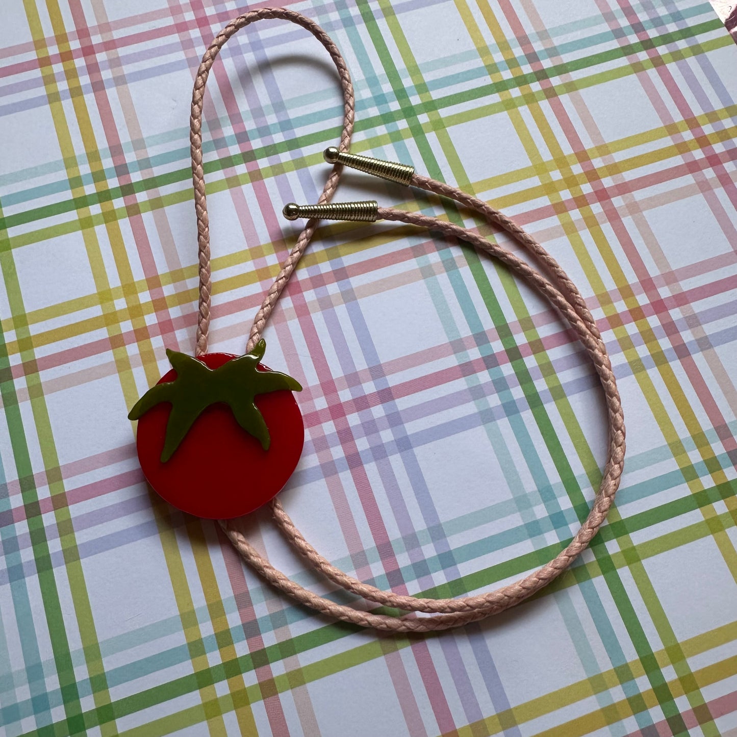 Large Red Cherry Tomato Bolo Tie