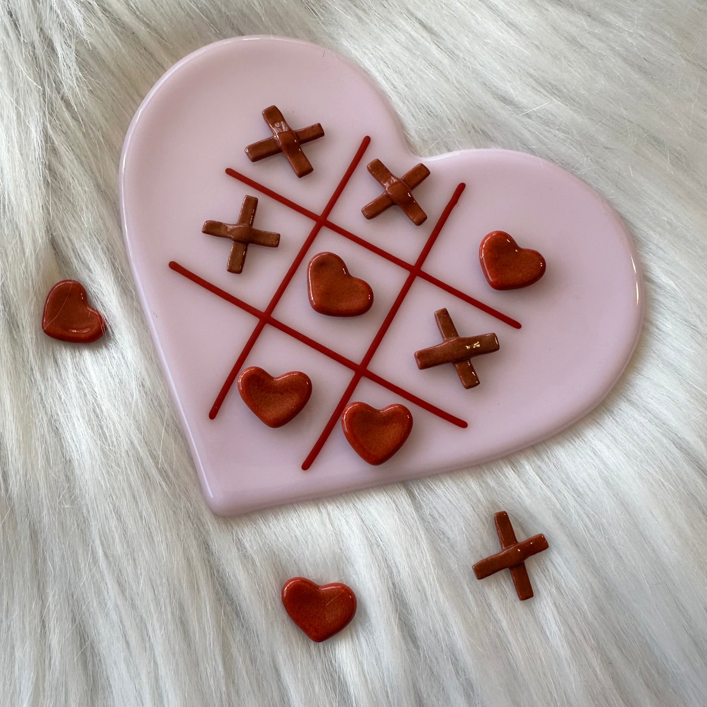 Fused Heart Tic-Tac-Toe Board