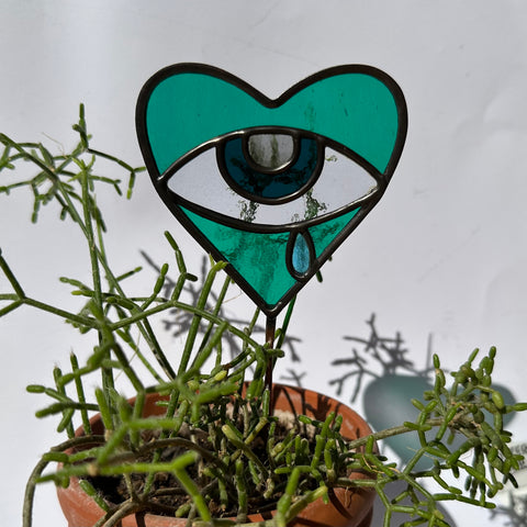 TURQUOISE Corazòncito Triste Planter Stake