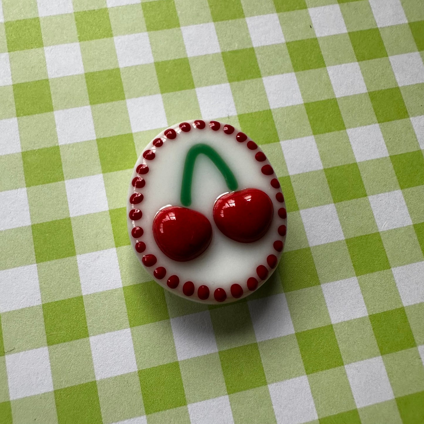 White Dotted Cherry Cutie 1