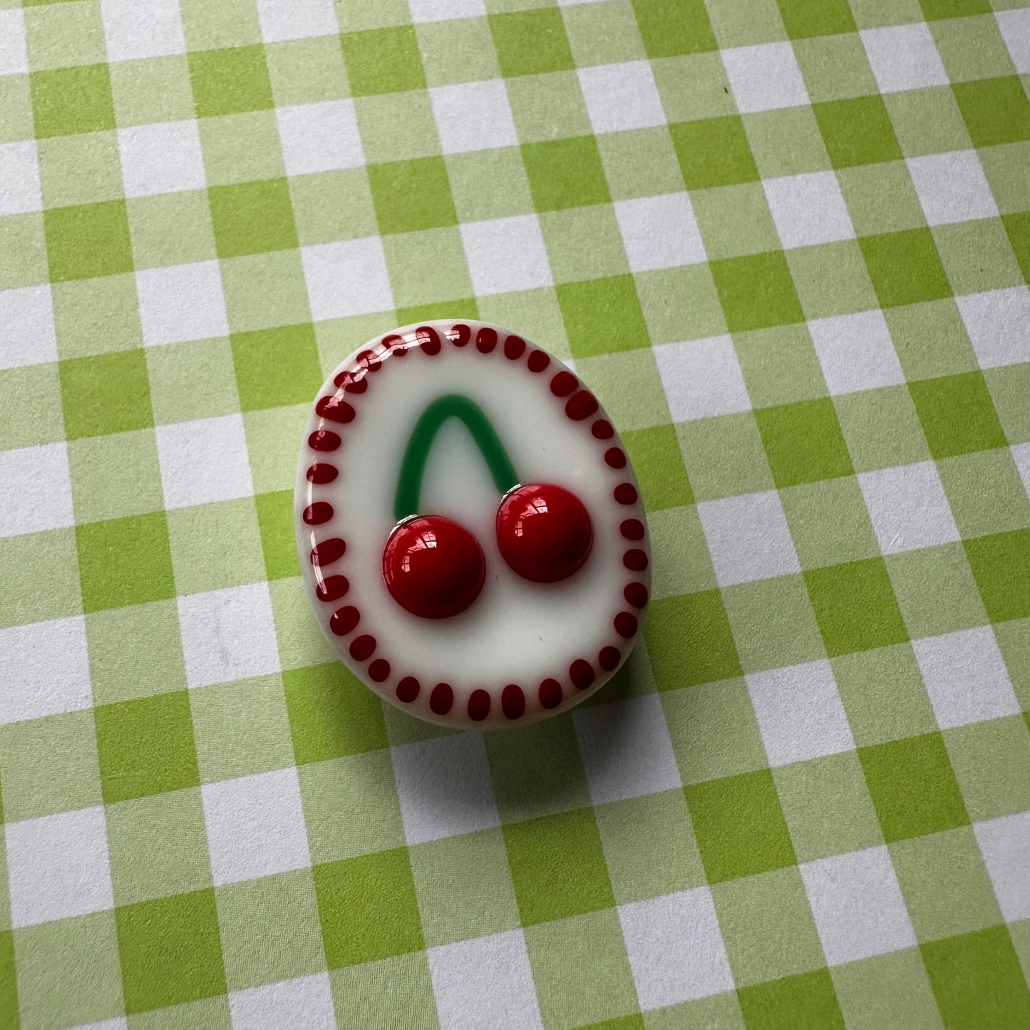 White Dotted Cherry Cutie 2