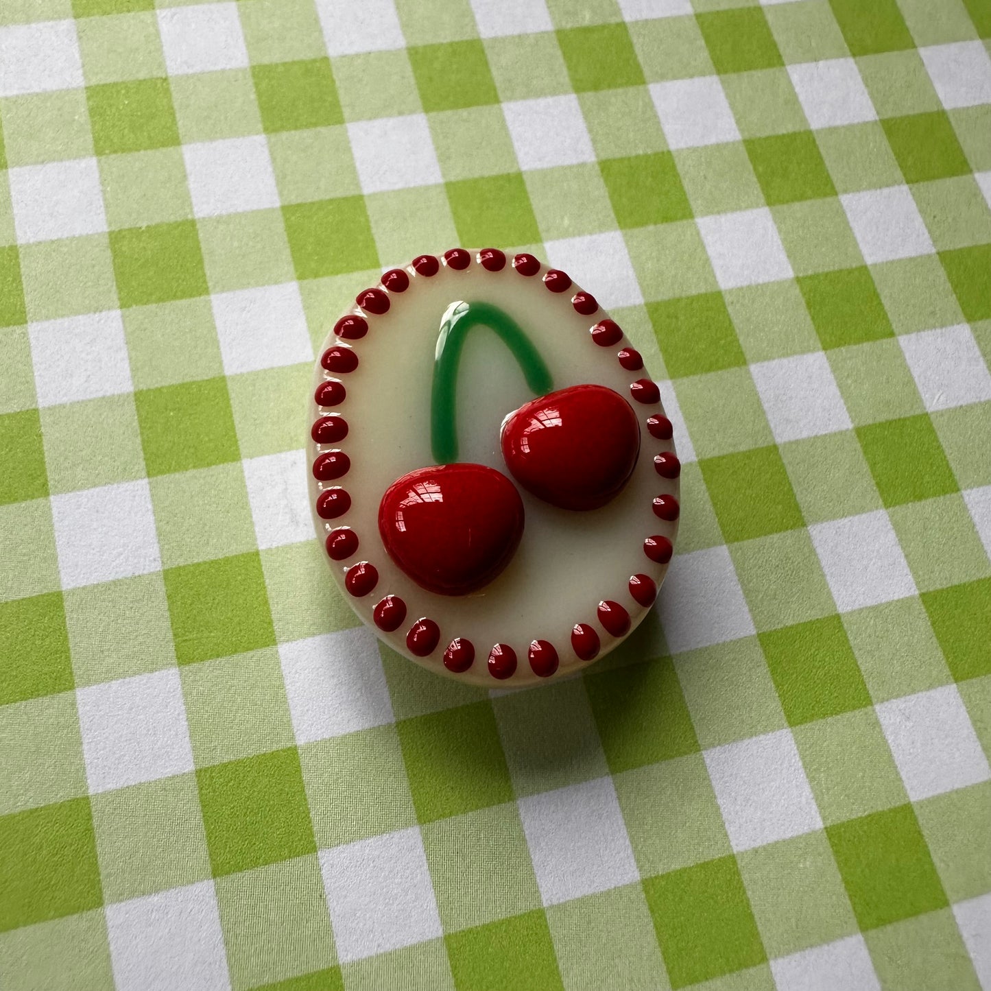 Cream Dotted Cherry Cutie