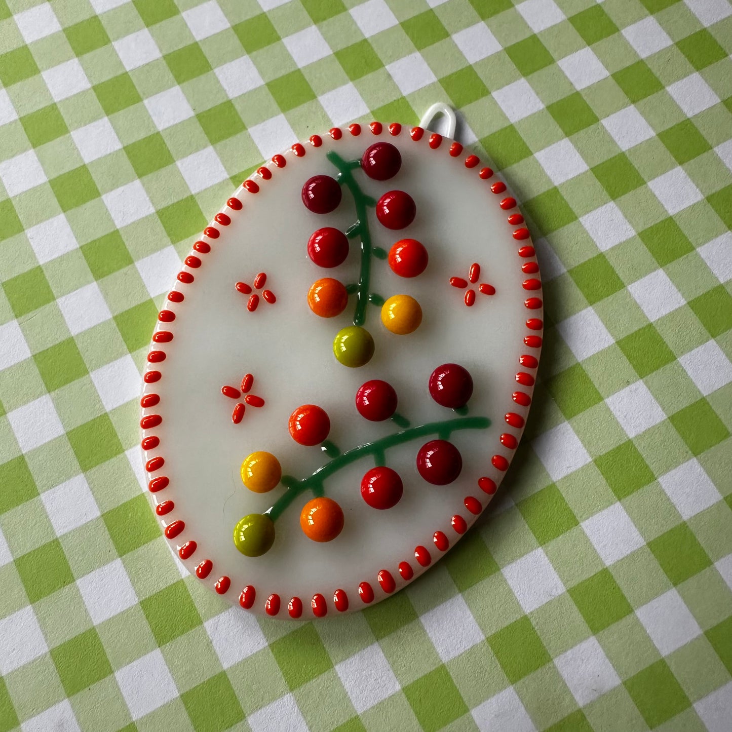 Orange Cherry Tomato Vine Cutie Plaque