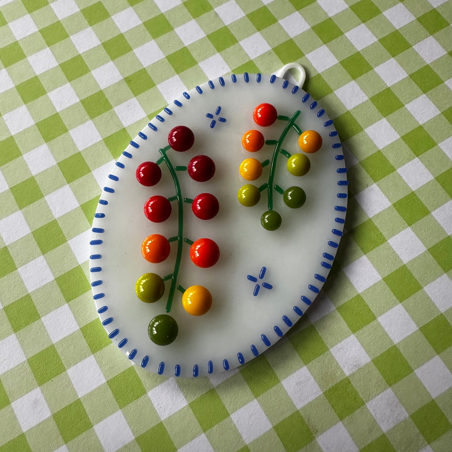 Blue Cherry Tomato Vine Cutie Plaque