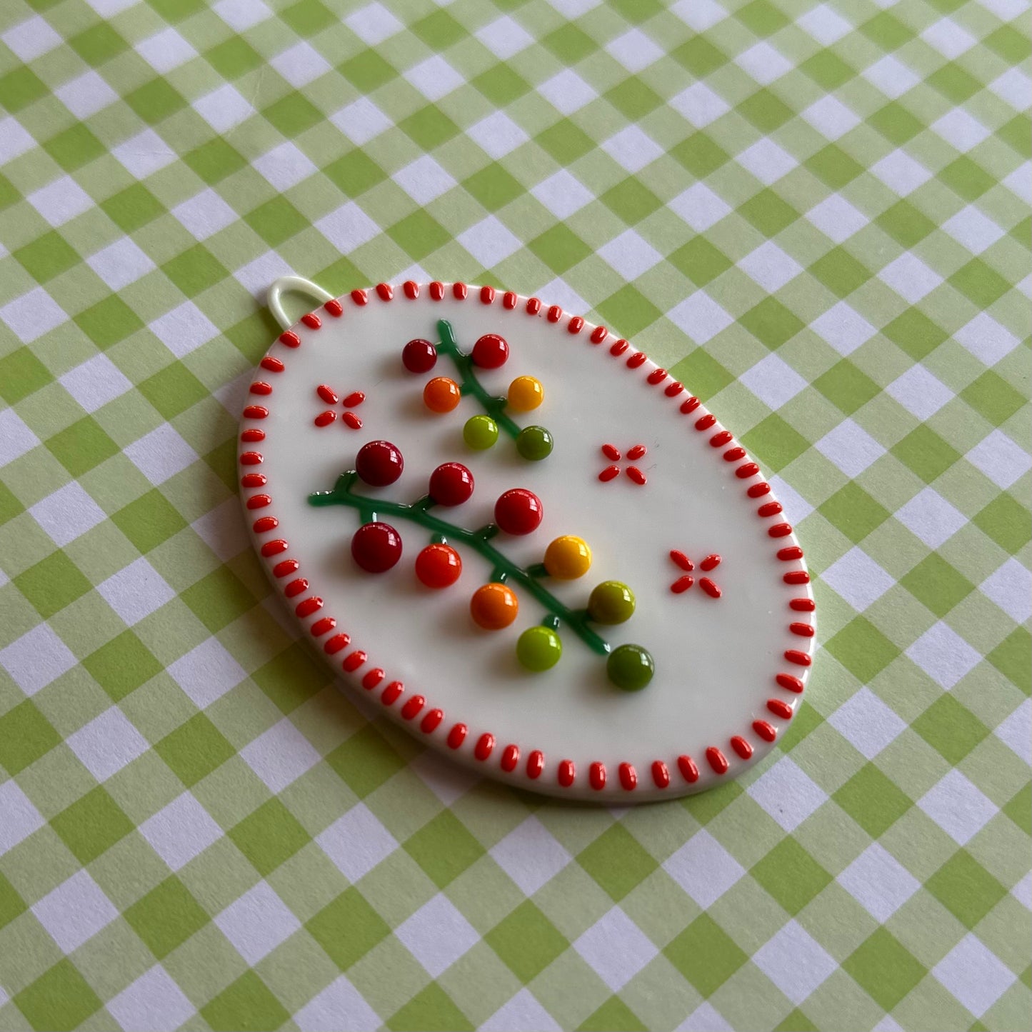 Tomato Red Cherry Tomato Vine Wall Plaque