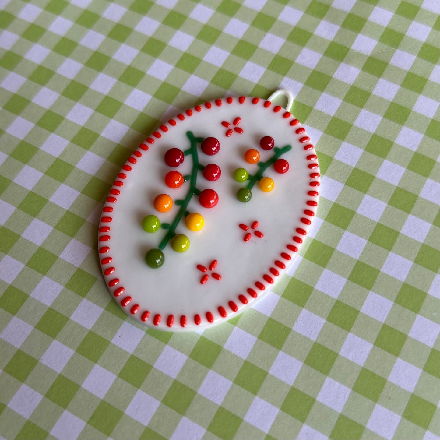 Tomato Red Cherry Tomato Vine Wall Plaque