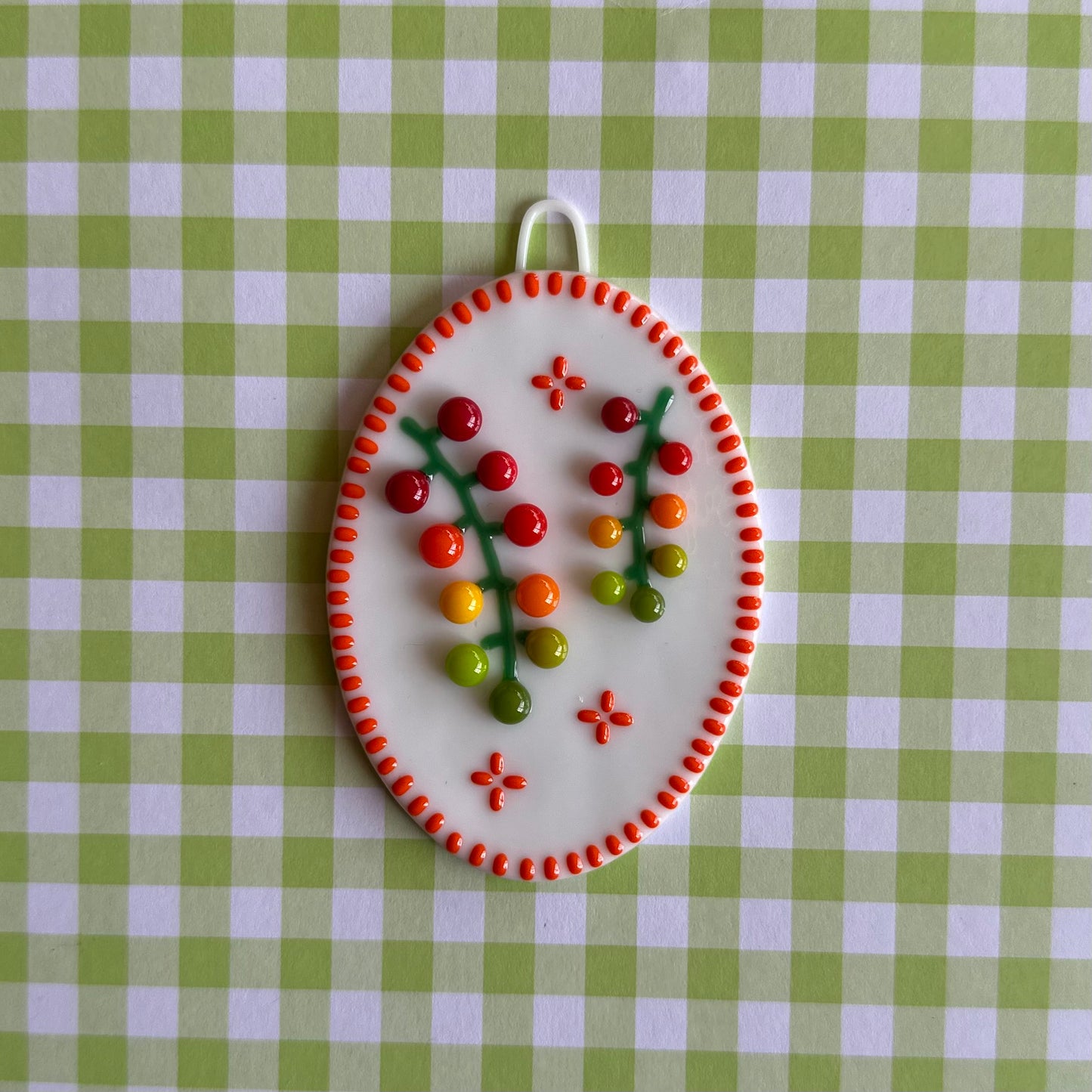 Orange Cherry Tomato Vine Wall Plaque