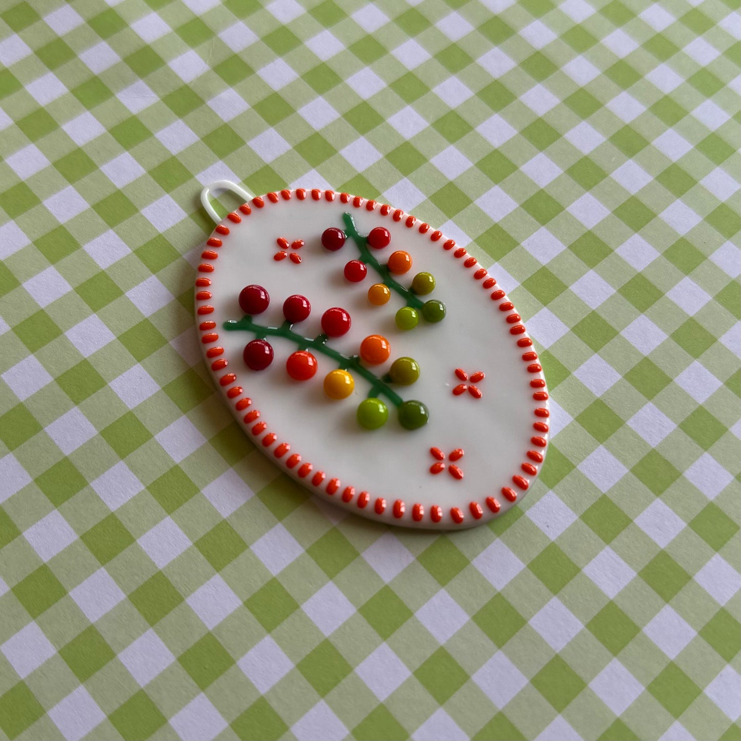 Orange Cherry Tomato Vine Wall Plaque