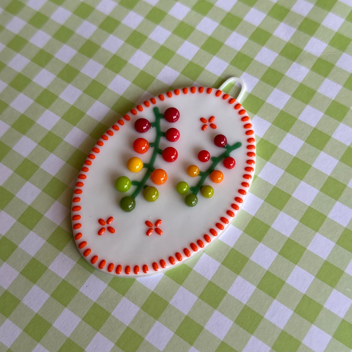 Orange Cherry Tomato Vine Wall Plaque