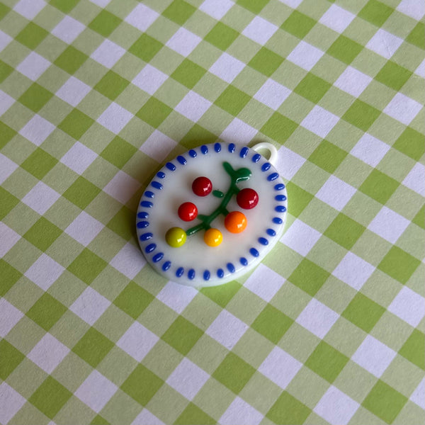 Cobalt Blue Cherry Tomato Vine Cutie Pendant
