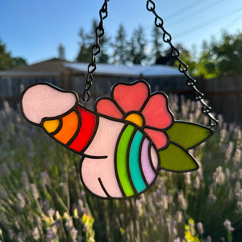 Pink Rainbow Flower Sniffer 