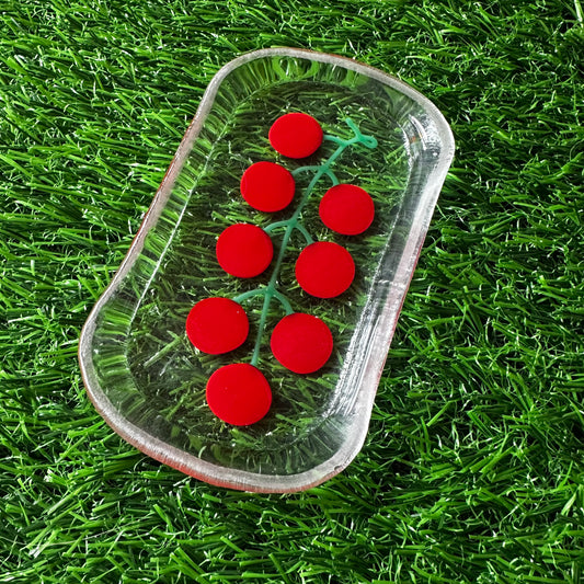 Tomato Vine Elongated Trinket Dish