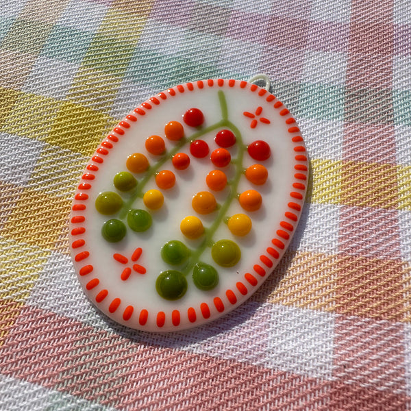 Orange Cherry Tomato Vine Wall Plaque