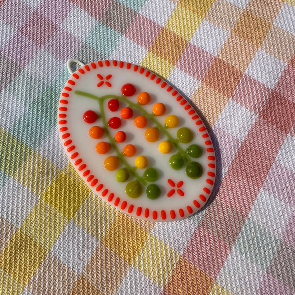 Orange Cherry Tomato Vine Wall Plaque