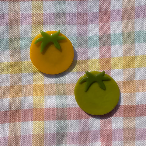 Green and Yellow Large Cherry Tomato Magnet
