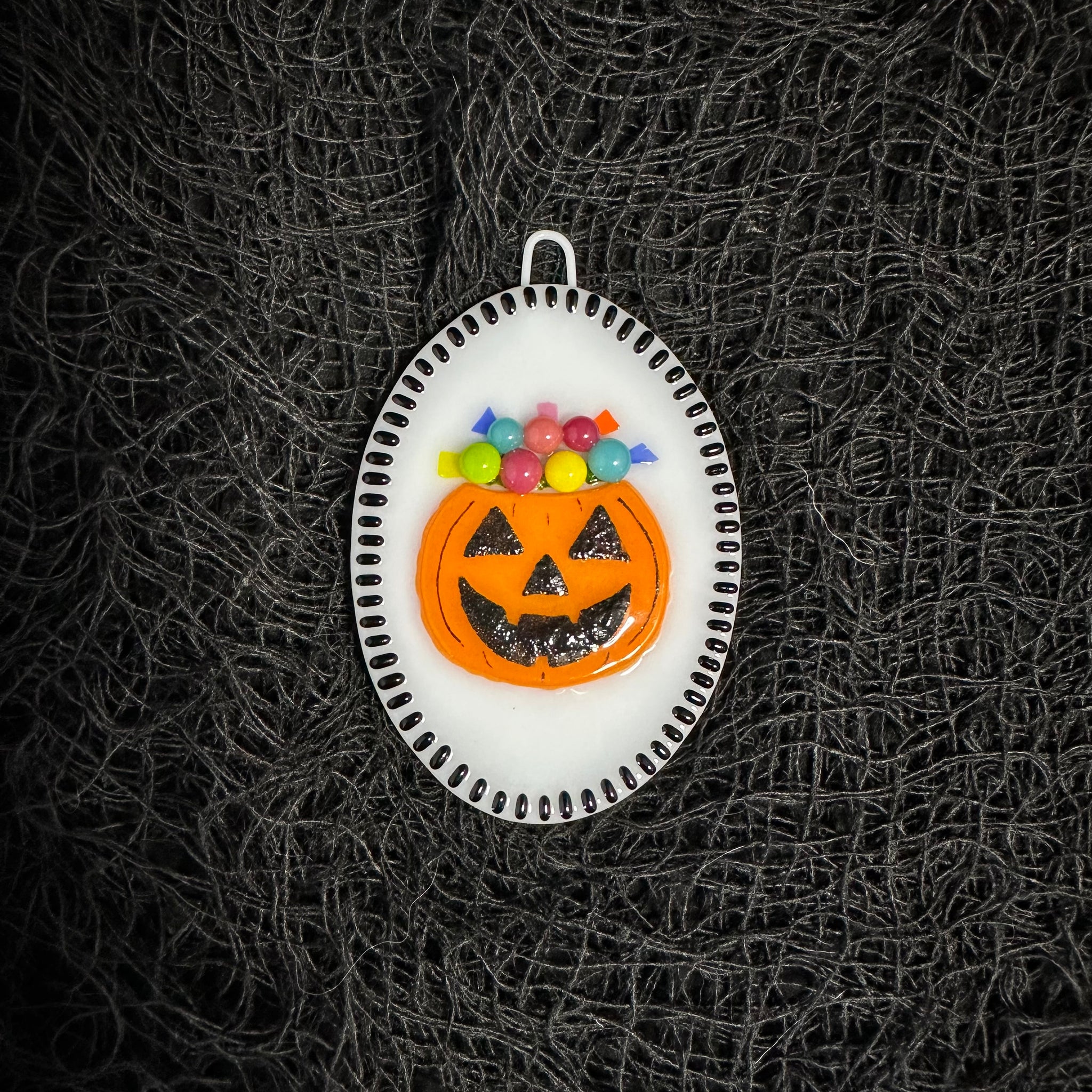 Candy Pumpkin II Wall Plaque