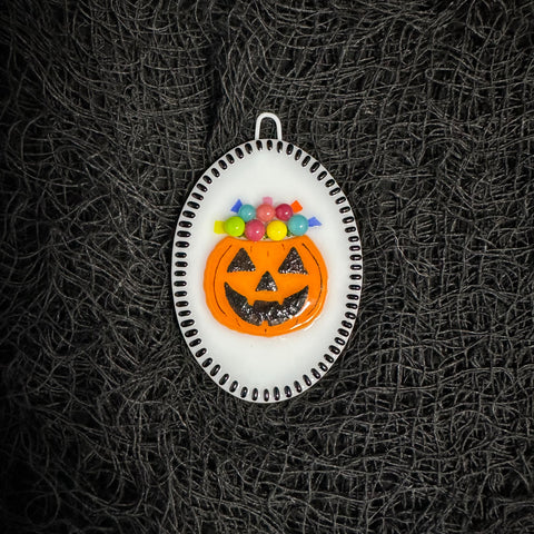 Candy Pumpkin II Wall Plaque