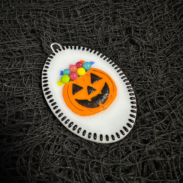 Candy Pumpkin II Wall Plaque