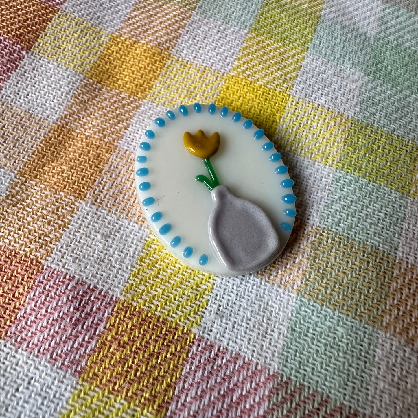 Cyan Tulip w/Vase Cutie