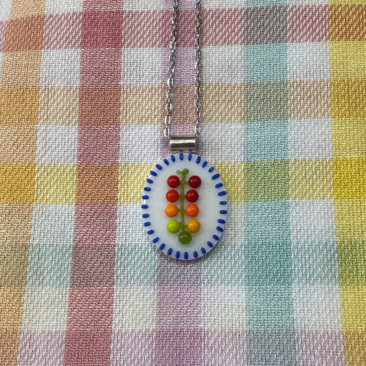 Cobalt Cherry Tomato Vine Cutie Necklace