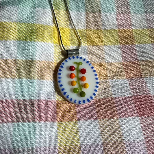 Cobalt Cherry Tomato Vine Cutie Necklace