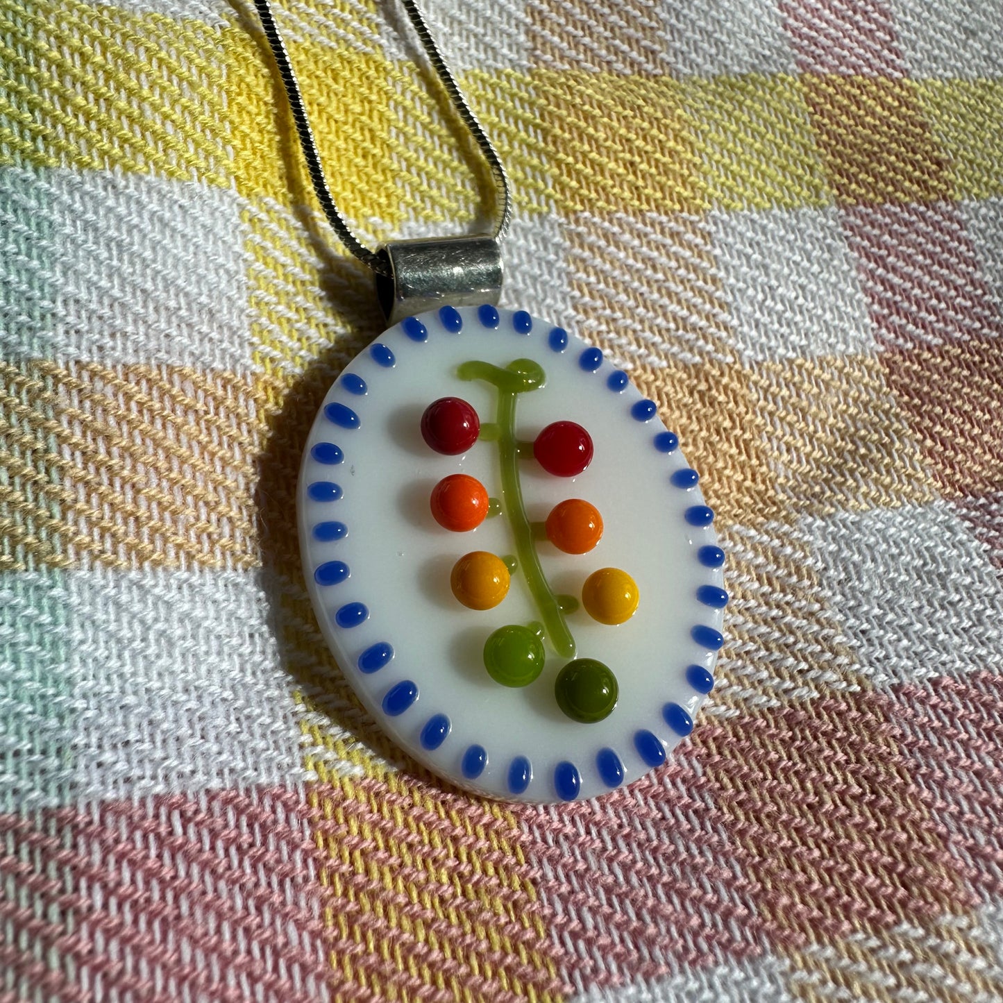 Cobalt Cherry Tomato Vine Cutie Necklace