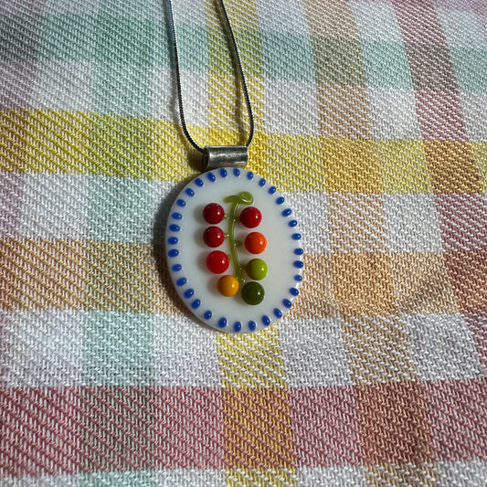Cobalt Cherry Tomato Vine Cutie Necklace