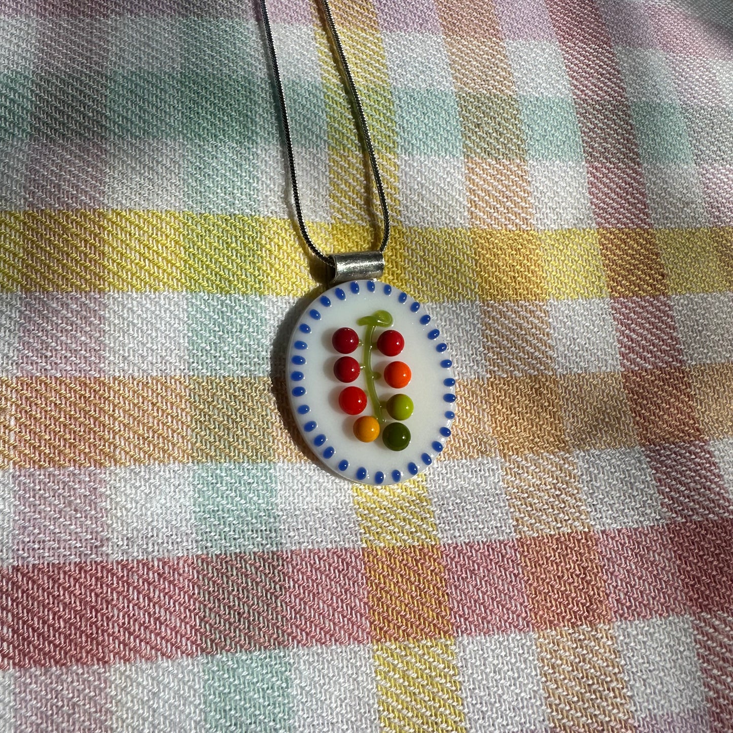 Cobalt Cherry Tomato Vine Cutie Necklace