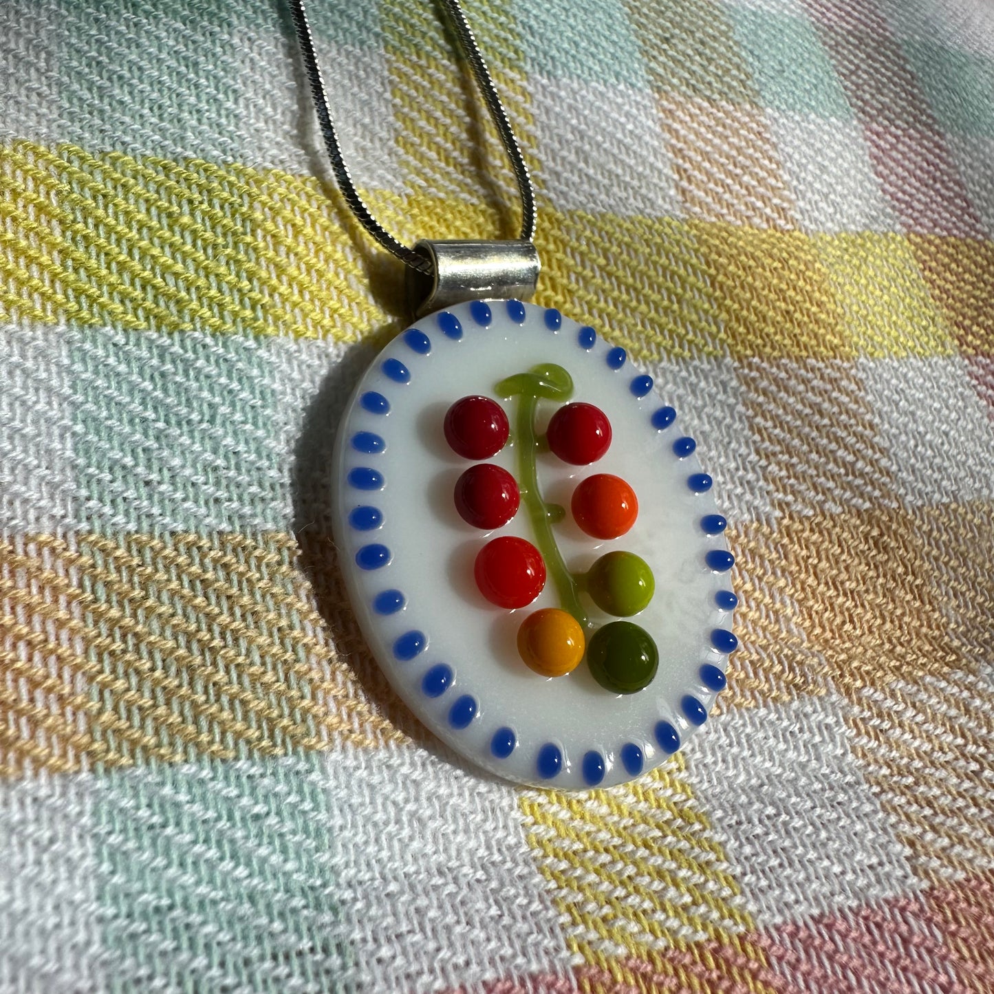 Cobalt Cherry Tomato Vine Cutie Necklace