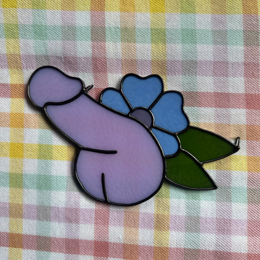 Neo-Lavender Flower Sniffer Suncatcher