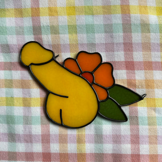 Marigold Flower Sniffer Suncatcher