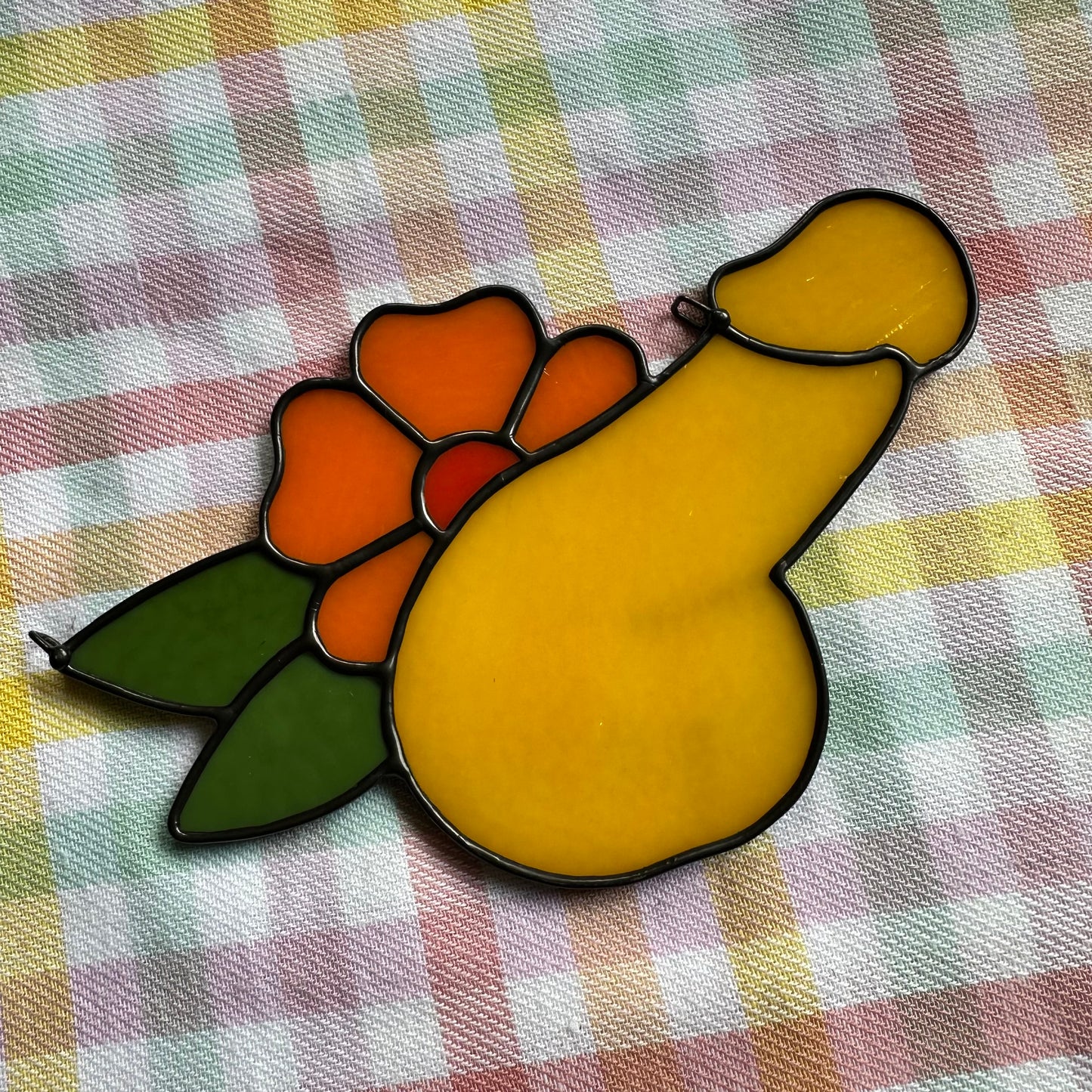 Marigold Flower Sniffer Suncatcher