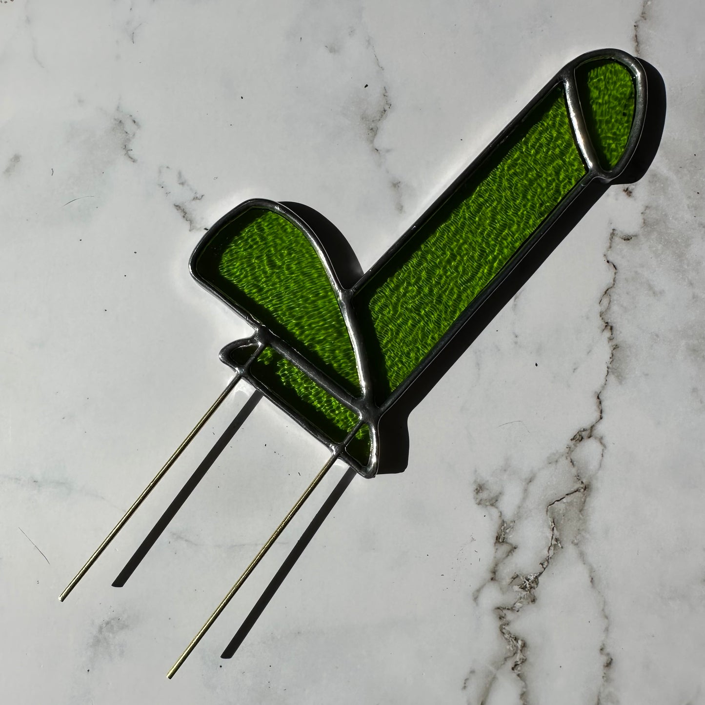 Dildo Planter Stake (Iridescent Green)