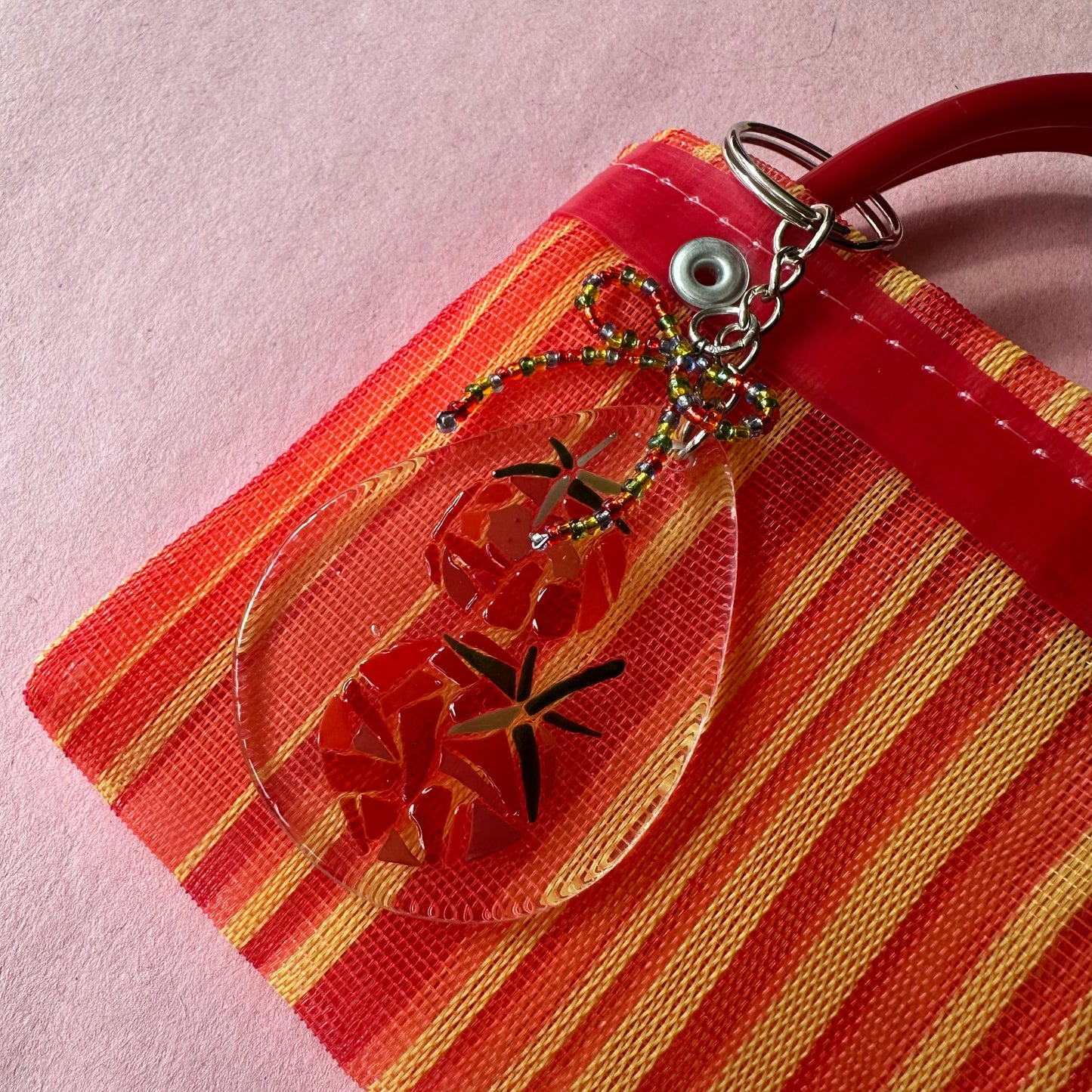 (G) Fused Mosaic Tomato Keychain