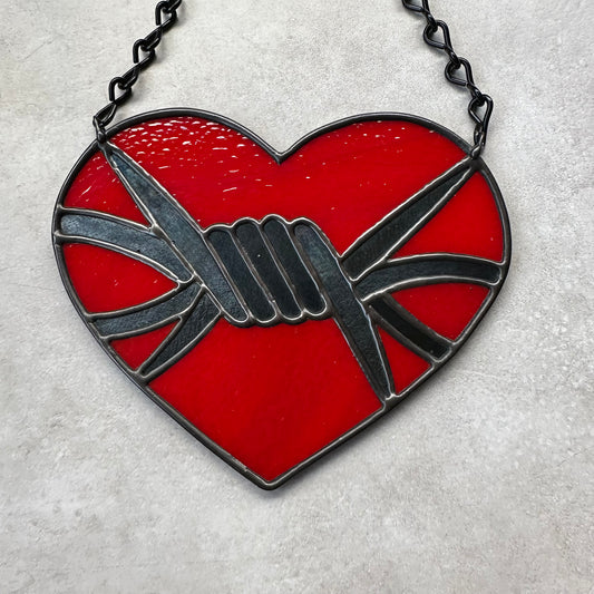 Red Barbed Wire Heart