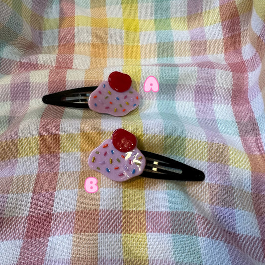 Pink Frosting Hair Clip