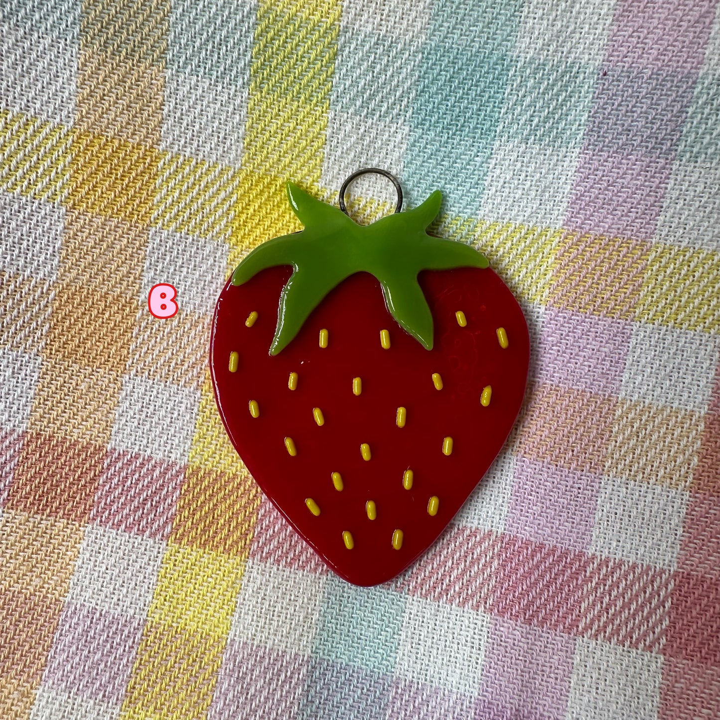 Fused Strawberry Ornament